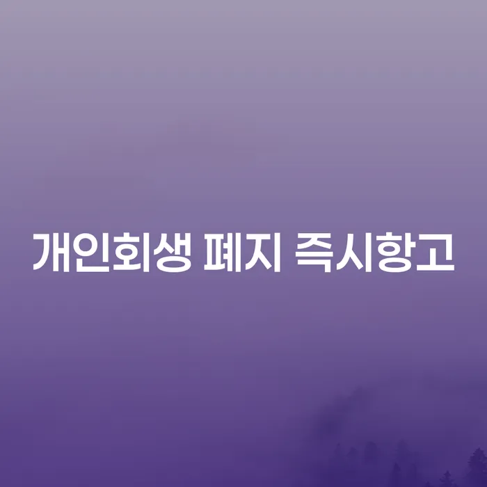 개인회생 폐지 후 즉시항고, 다시 시작할 수 있는 방법은?